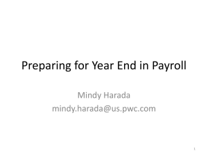Preparing for Year End in Payroll