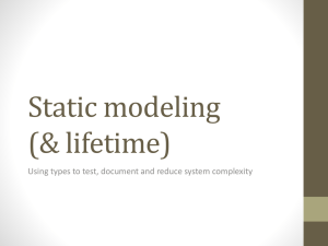 Static modeling & lifetime