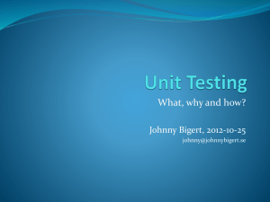 Unit Testing - JohnnyBigert.se