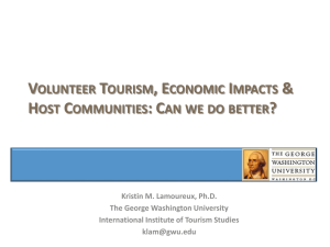 Economic Impacts - Voluntourism Gal