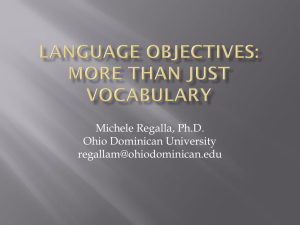 Language Objectives - ohiotesolmoodle.org
