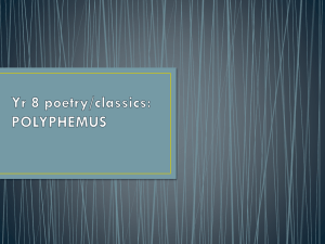 Yr 8 poetry/classics: POLYPHEMUS