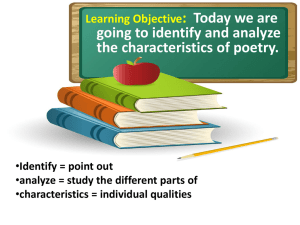 EDI RLA 3_1 Characteristics of Poetry