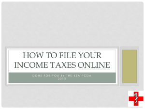 How to file your Income Taxes online