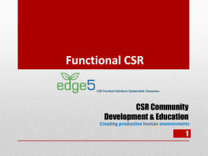 CSR Program Presentation
