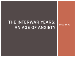 The interwar years: An age of Anxiety