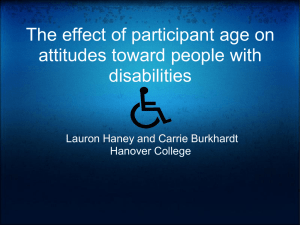 The effect of participant age on attitudes toward people with disabilities
