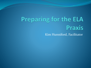 Preparing for the ELA Praxis