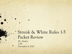 Strunk & White Rules 1