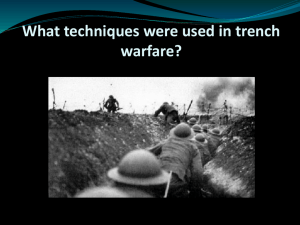 What techniques were used in trench warfare?