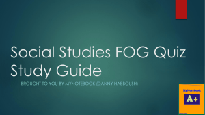 Social Studies FOG Quiz Study Guide
