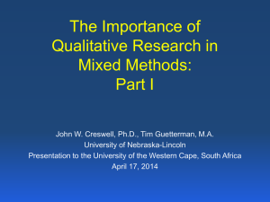 The Importance of Qualitative Research in Mixed Methods