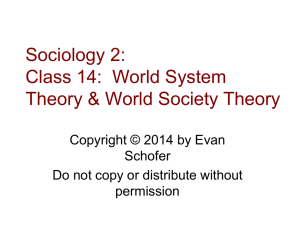 Class 14 World Society Theory