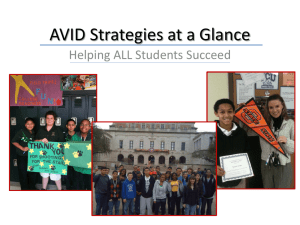 AVID Strategies at a Glance