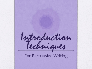 Introduction Techniques