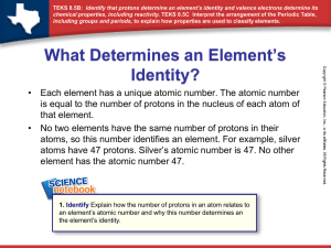 (contd.) How do Valence Electrons Determine an Element`s