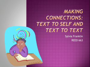 Making Connections: Text to Self and Text to Text