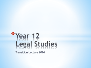 Year 12 Legal Studies