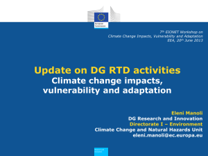 Update on DG RTD activities_Eleni - Eionet Forum