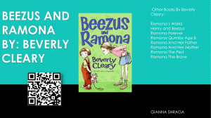 beezus and ramona by: beverly cleary