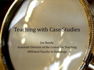 Teaching with Case Studies