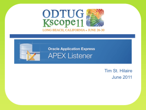 APEX Listener – ODTUG June 2011