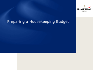 Preparing a Housekeeping Budget