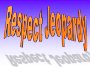 Respect Jeopardy - St. Clair R