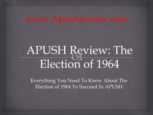 APUSH Review, The Election of 1964