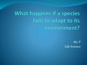 What happens if a species fails to adapt to its environment?