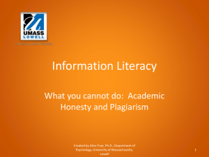 Information Literacy - University of Massachusetts Lowell