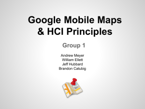 Google Mobile Maps & HCI Principles