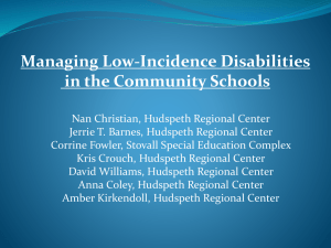 Inclusion of Low-Incidence Disabilities in Community Schools