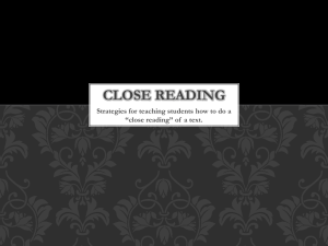 Close ReadinG - Read to Achieve