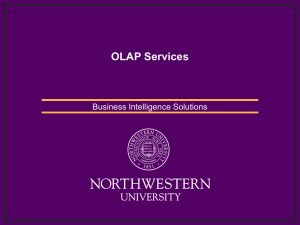 OLAP Services - Northwestern University Information Technology