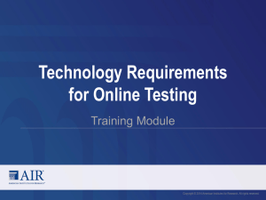 Technology Requirements Training Module