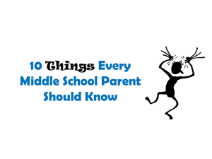 10 Things Every Middle School Parent Should Know