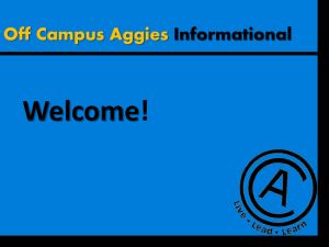 PowerPoint - Off Campus Aggies