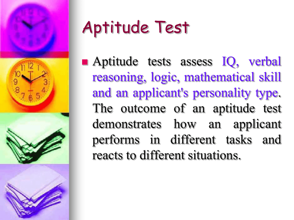 aptitude test for problem solving