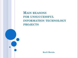 reasons for unsuccessful information technology projects