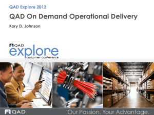 QAD On Demand Operational Delivery