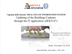 Updating of the Building Cadastre through the IT application «Docfa