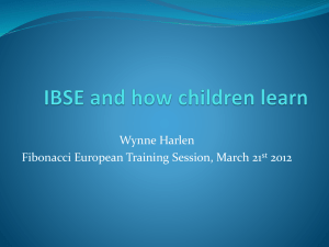 IBSE and How Children Learn