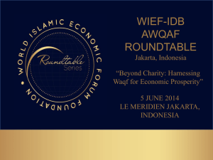 Wakaf - World Islamic Economic Forum Foundation