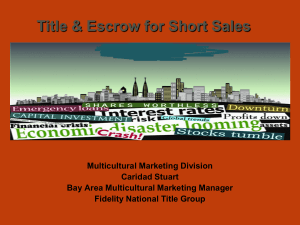 Short Sales Title and Escrow