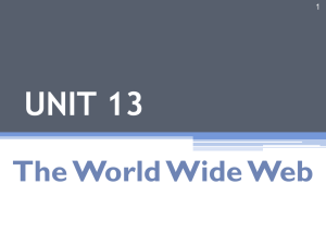 Unit 13 – The World Wide Web – Model Answers