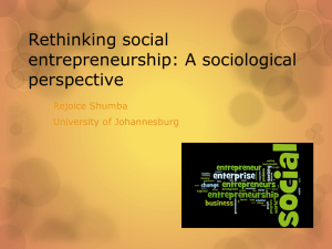 Rethinking social entrepreneurship: A sociological perspective