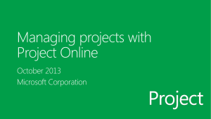 Managing projects with Project Online
