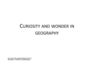 Curiosity and Wonder in Primary Geography