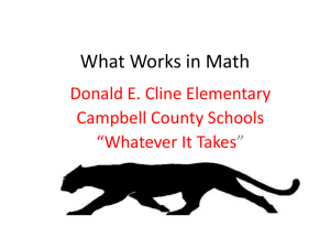 What Works in Math - Campbell County Schools